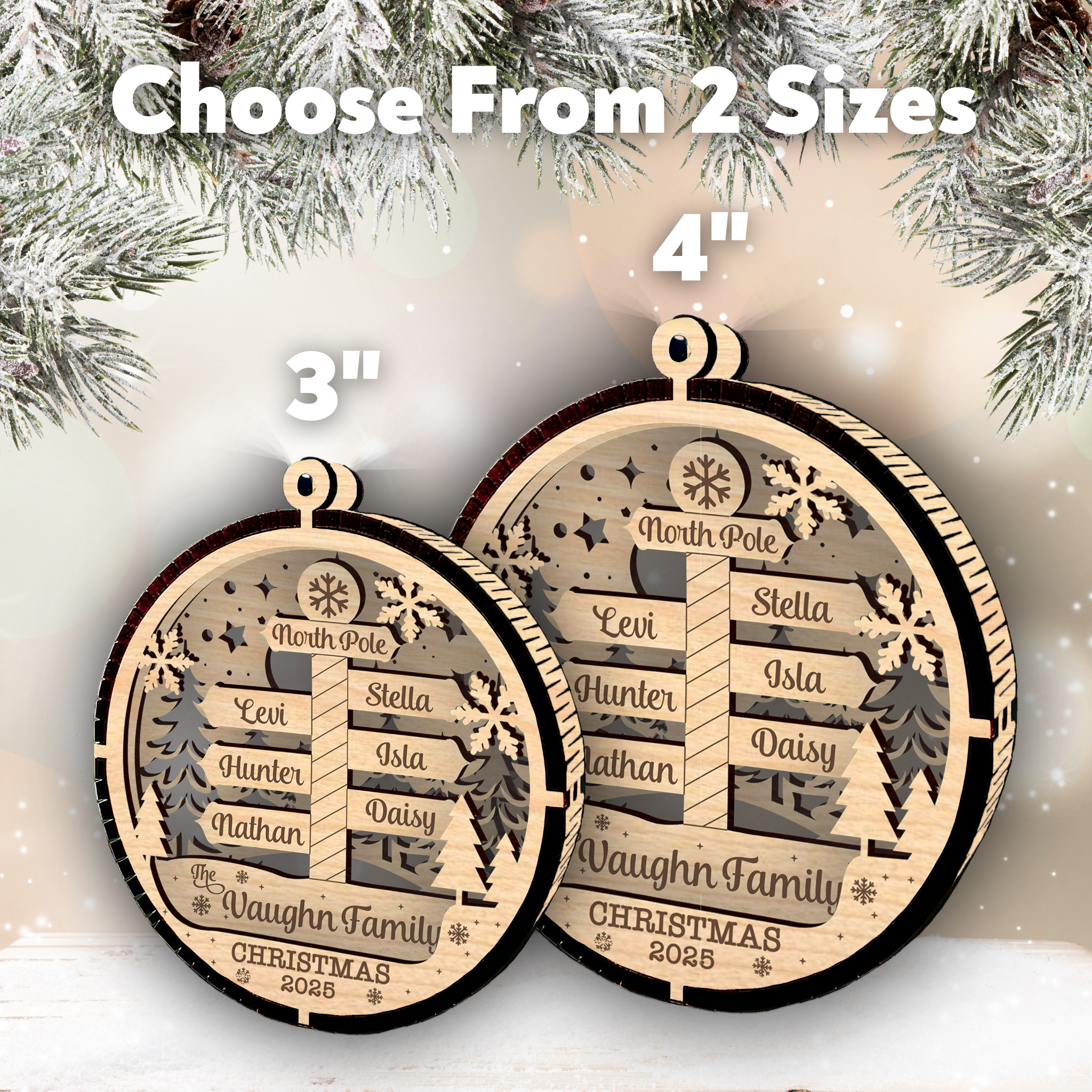 Family Name North Pole Ornament