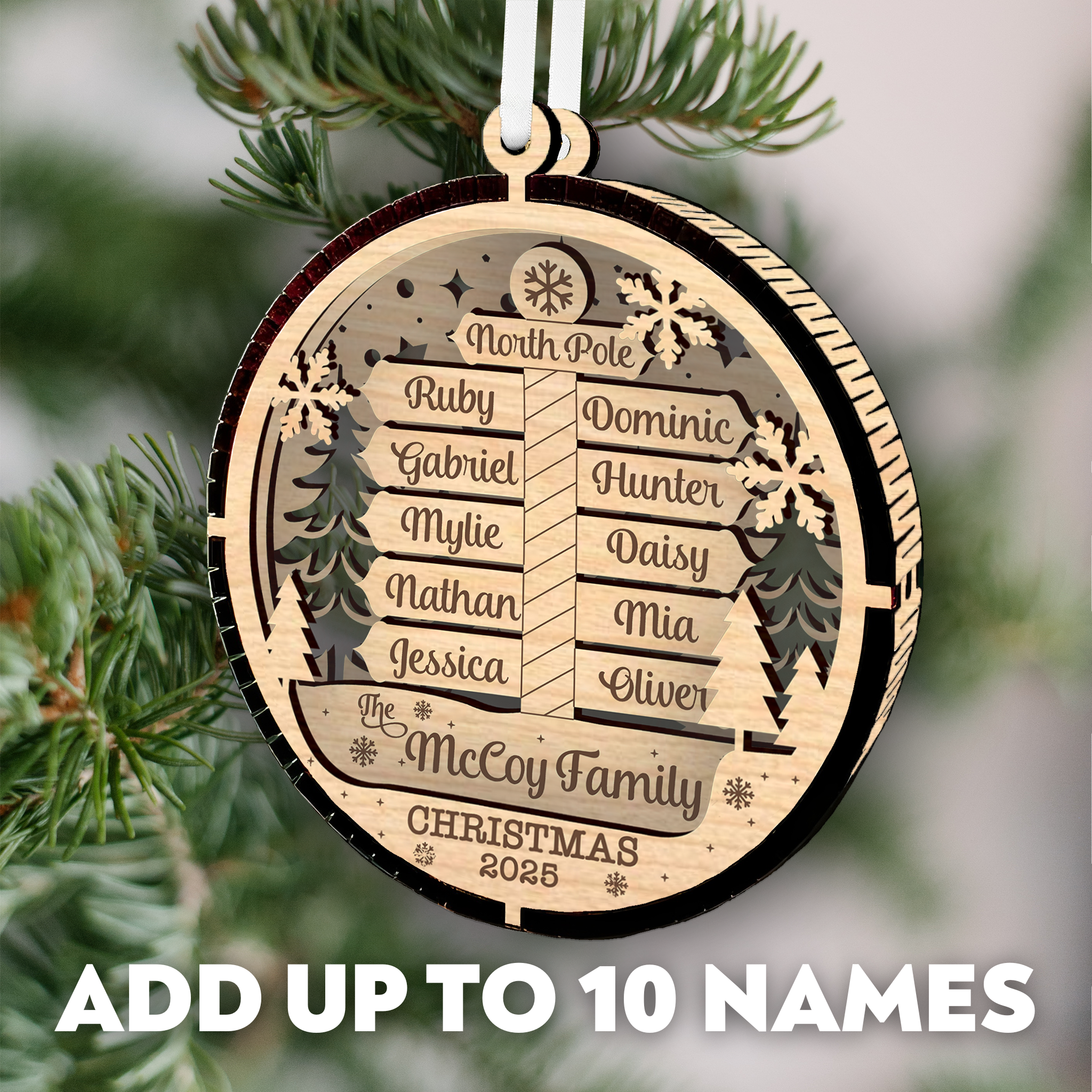 Family Name North Pole Ornament