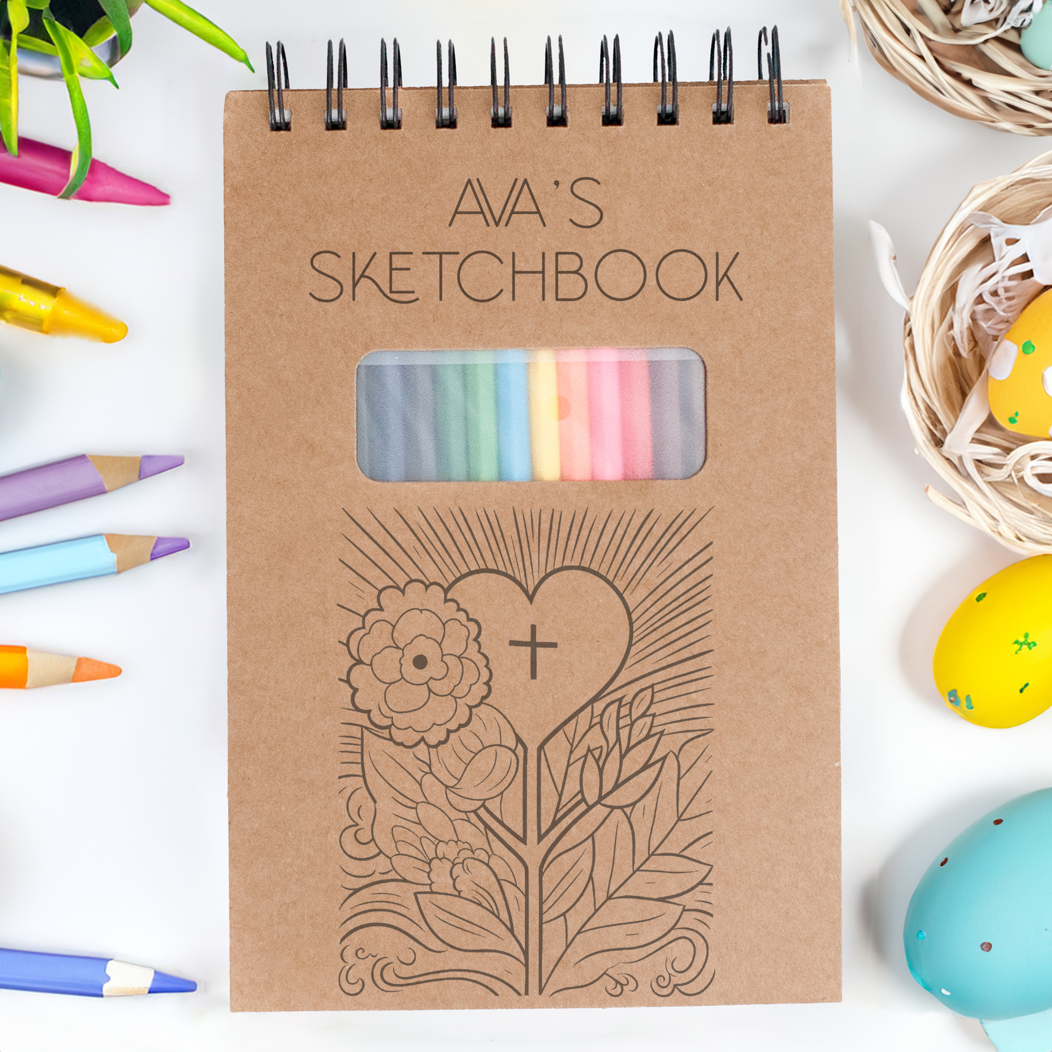 Easter Cross Sketchpads: Perfect for Christian Art, Easter-themed Drawings, and Spiritual Creative Journals