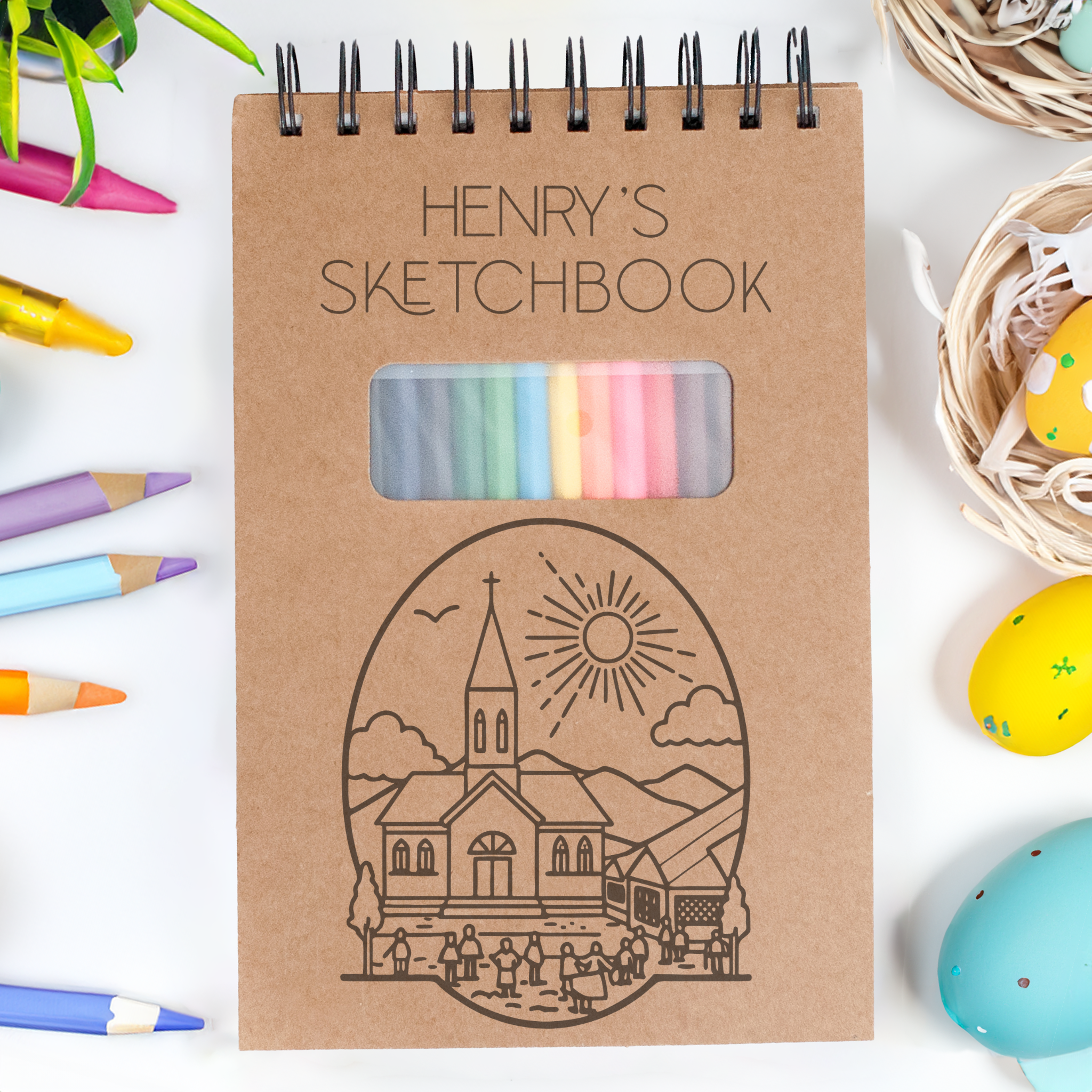 Easter Cross Sketchpads: Ideal for Easter Art, Christian Sketchbooks, and Faith-Based Creative Expressions