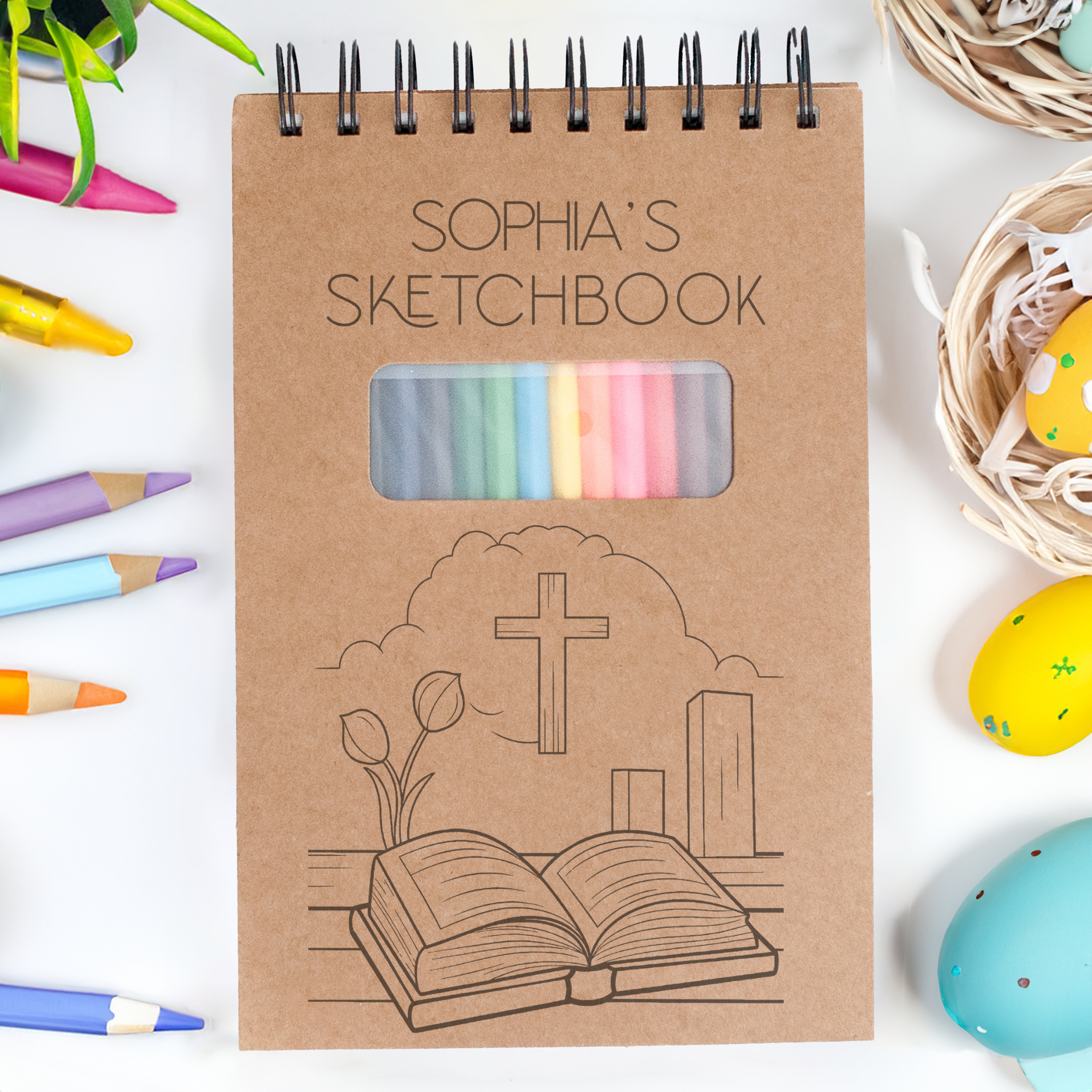 Easter Cross Sketchpads: Perfect for Christian Art, Easter-themed Drawings, and Spiritual Creative Journals