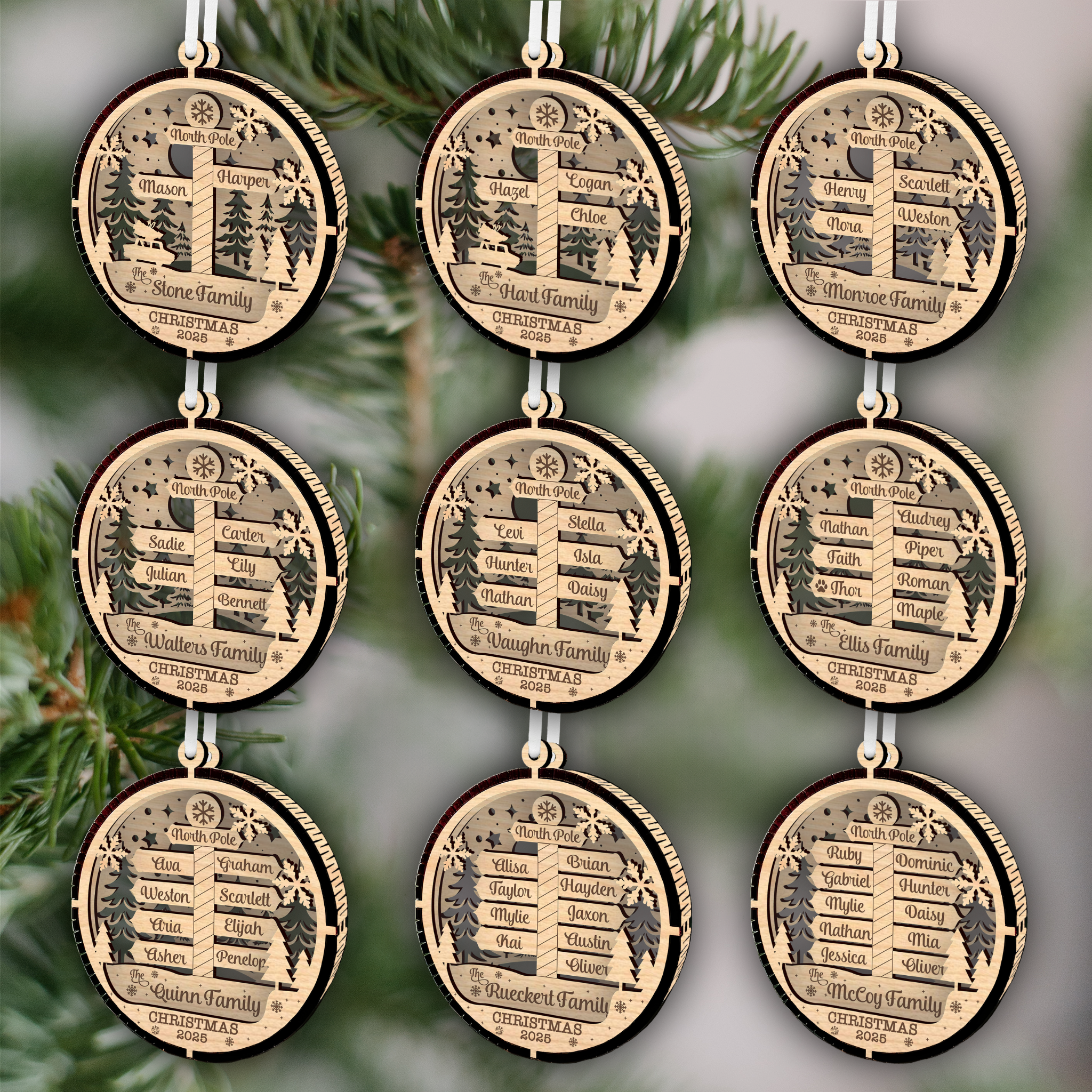 Family Name North Pole Ornament