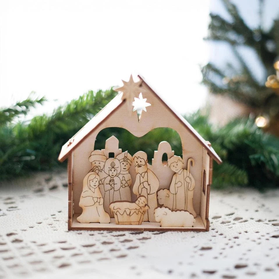 DIY Nativity Kit - Christmas Nativity Set for kids
