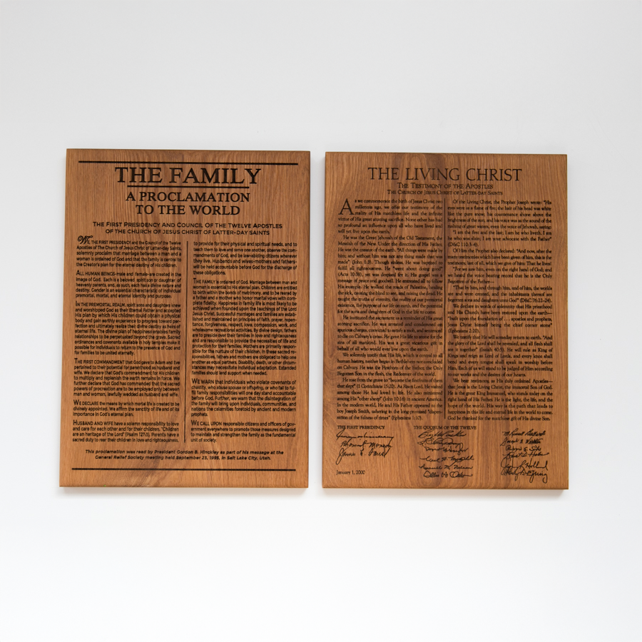 Family Proclamation and Living Christ Set Home Decor- Mormon Art