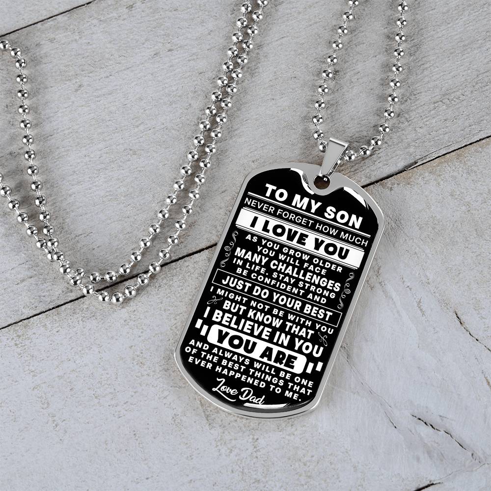 To My Son - Just Do Your Best - Love Dad - INCLUDES FREE SHIPPING