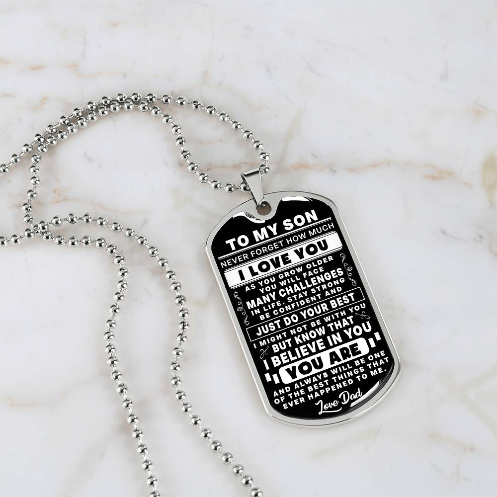 To My Son - Just Do Your Best - Love Dad - INCLUDES FREE SHIPPING