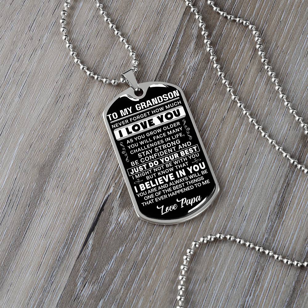 To My Grandson - Love Papa - INCLUDES FREE SHIPPING