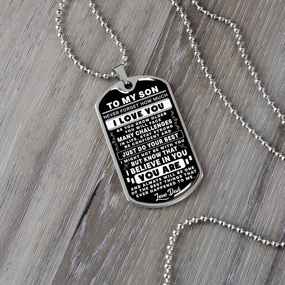 To My Son - Just Do Your Best - Love Dad - INCLUDES FREE SHIPPING