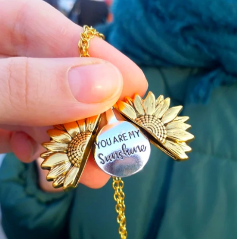 You Are My Sunshine - Sunflower Necklace - PRICE INCLUDES FREE SHIPPING