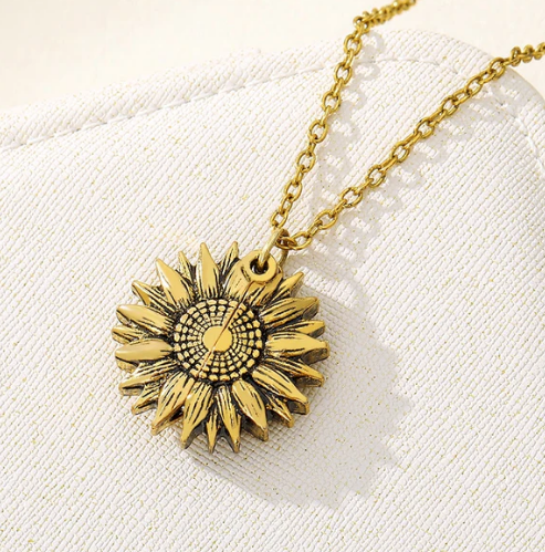 You Are My Sunshine - Sunflower Necklace - PRICE INCLUDES FREE SHIPPING