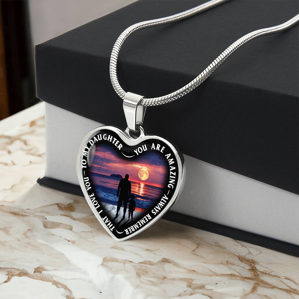 To My Daughter - You Are Amazing - Heart Necklace - PRICE INCLUDES FREE SHIPPING