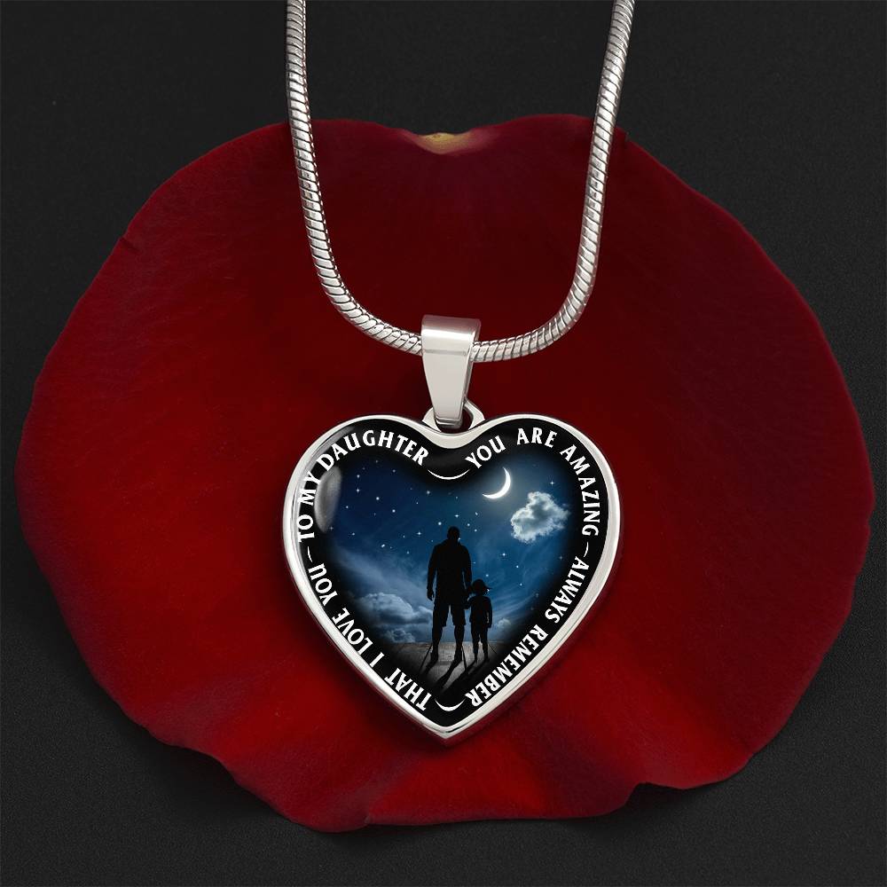 To My Daughter - You Are Amazing - Heart Necklace - PRICE INCLUDES FREE SHIPPING