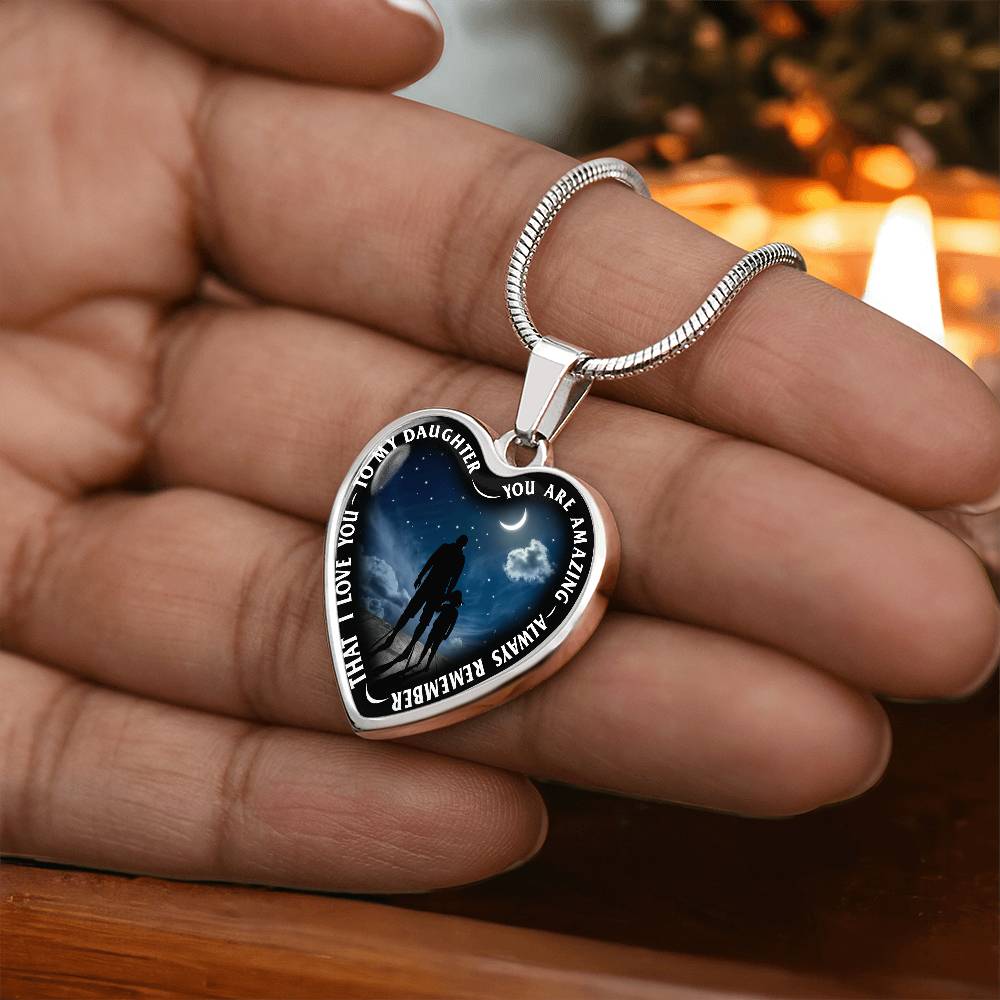 To My Daughter - You Are Amazing - Heart Necklace - PRICE INCLUDES FREE SHIPPING