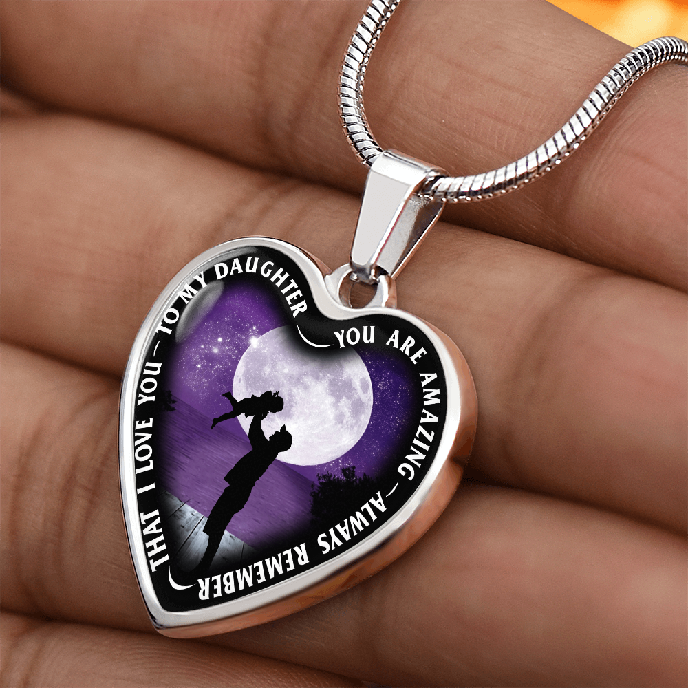 To My Daughter - You Are Amazing - Heart Necklace - PRICE INCLUDES FREE SHIPPING