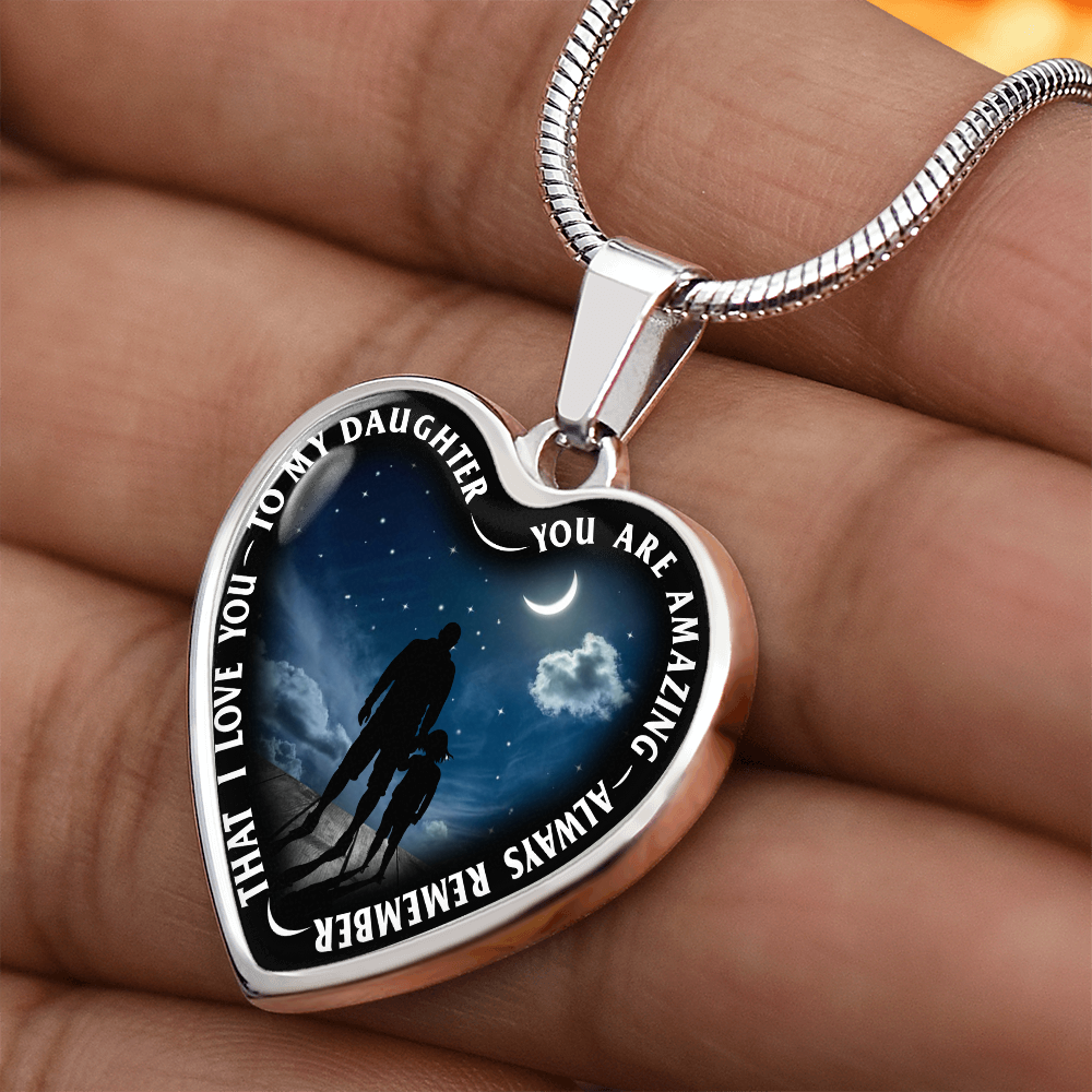 To My Daughter - You Are Amazing - Heart Necklace - PRICE INCLUDES FREE SHIPPING