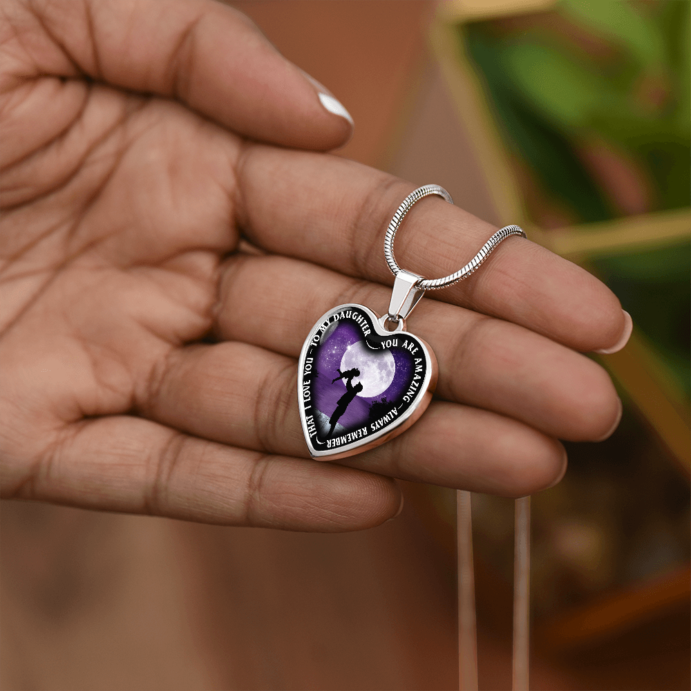 To My Daughter - You Are Amazing - Heart Necklace - PRICE INCLUDES FREE SHIPPING