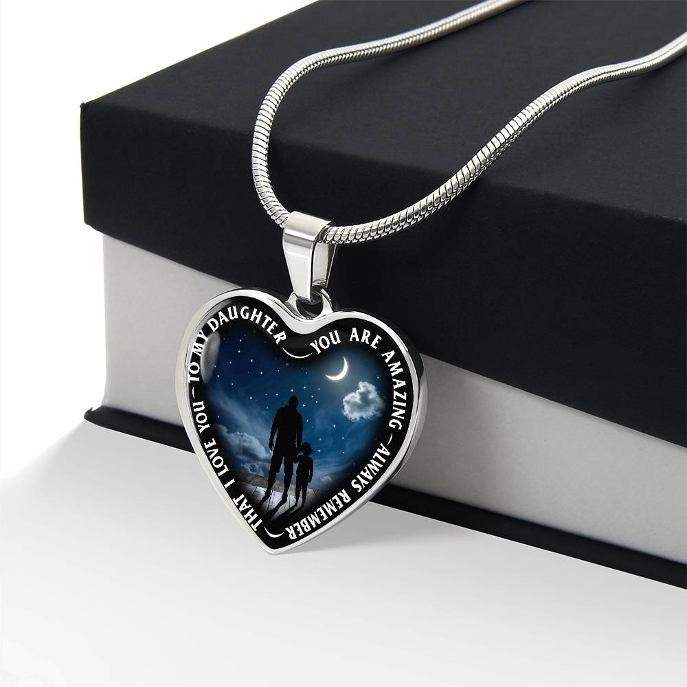 To My Daughter - You Are Amazing - Heart Necklace - PRICE INCLUDES FREE SHIPPING