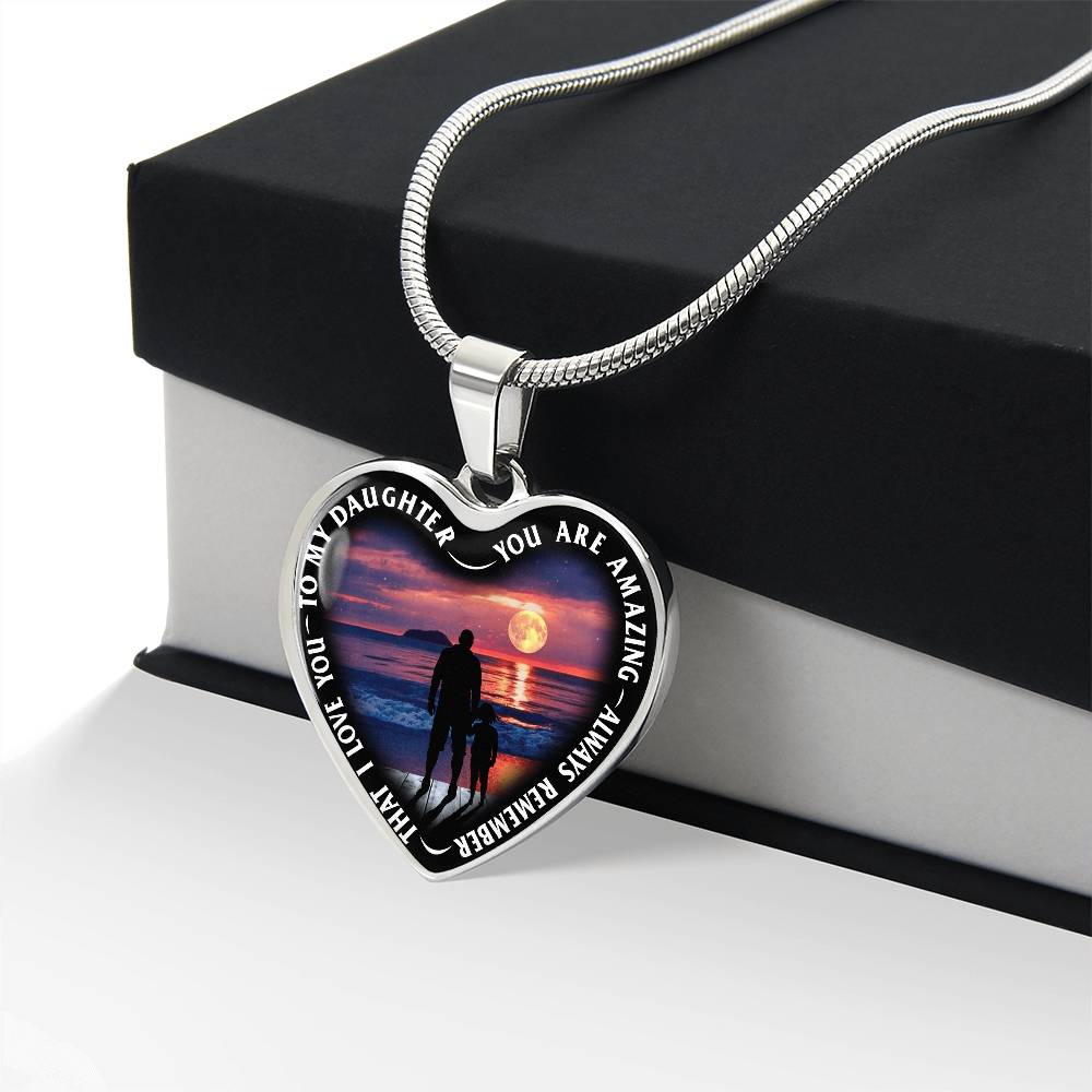 To My Daughter - You Are Amazing - Heart Necklace - PRICE INCLUDES FREE SHIPPING