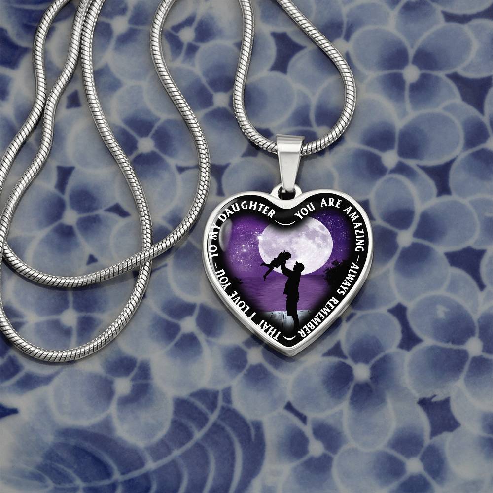 To My Daughter - You Are Amazing - Heart Necklace - PRICE INCLUDES FREE SHIPPING