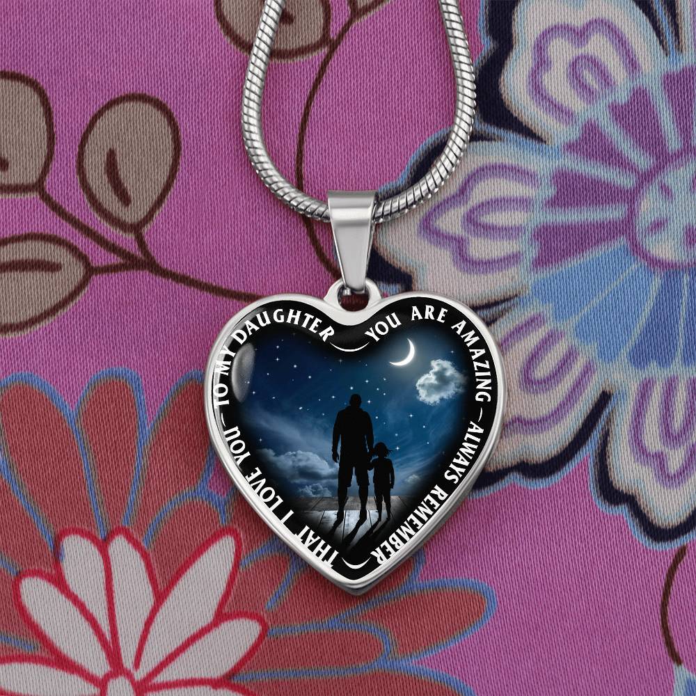 To My Daughter - You Are Amazing - Heart Necklace - PRICE INCLUDES FREE SHIPPING