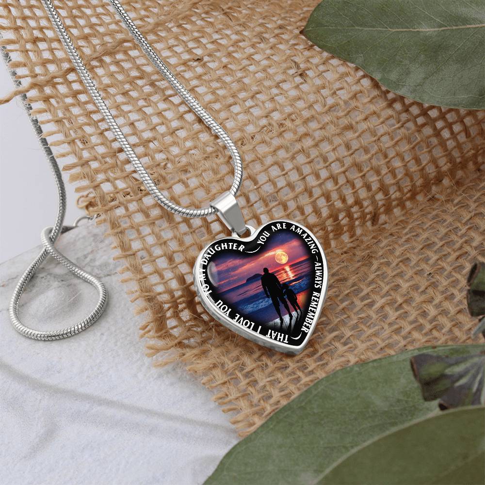 To My Daughter - You Are Amazing - Heart Necklace - PRICE INCLUDES FREE SHIPPING