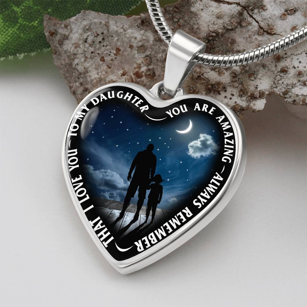 To My Daughter - You Are Amazing - Heart Necklace - PRICE INCLUDES FREE SHIPPING