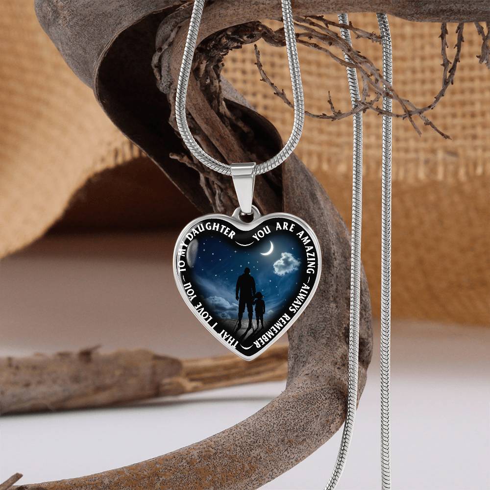 To My Daughter - You Are Amazing - Heart Necklace - PRICE INCLUDES FREE SHIPPING