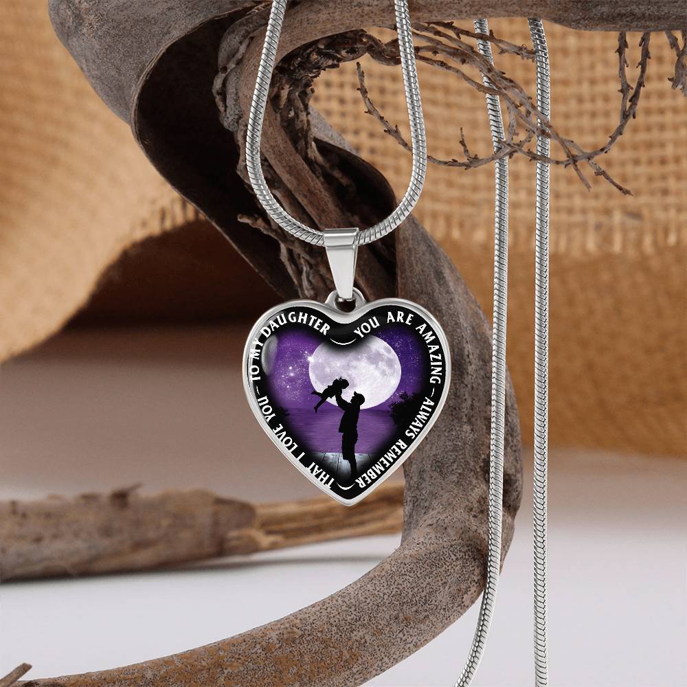 To My Daughter - You Are Amazing - Heart Necklace - PRICE INCLUDES FREE SHIPPING