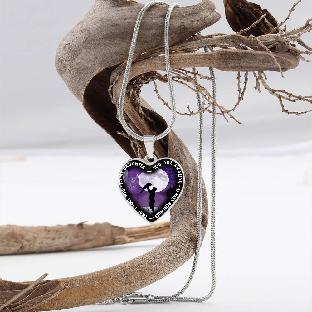 To My Daughter - You Are Amazing - Heart Necklace - PRICE INCLUDES FREE SHIPPING