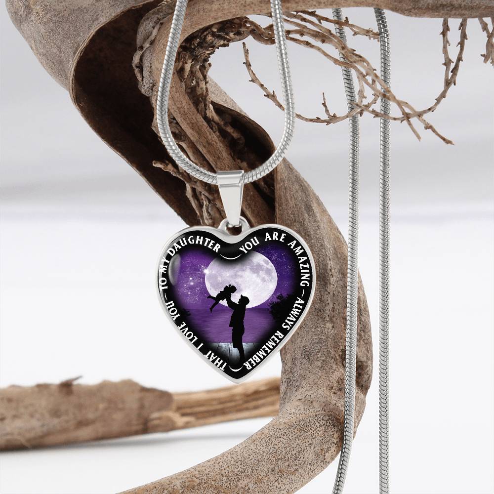 To My Daughter - You Are Amazing - Heart Necklace - PRICE INCLUDES FREE SHIPPING
