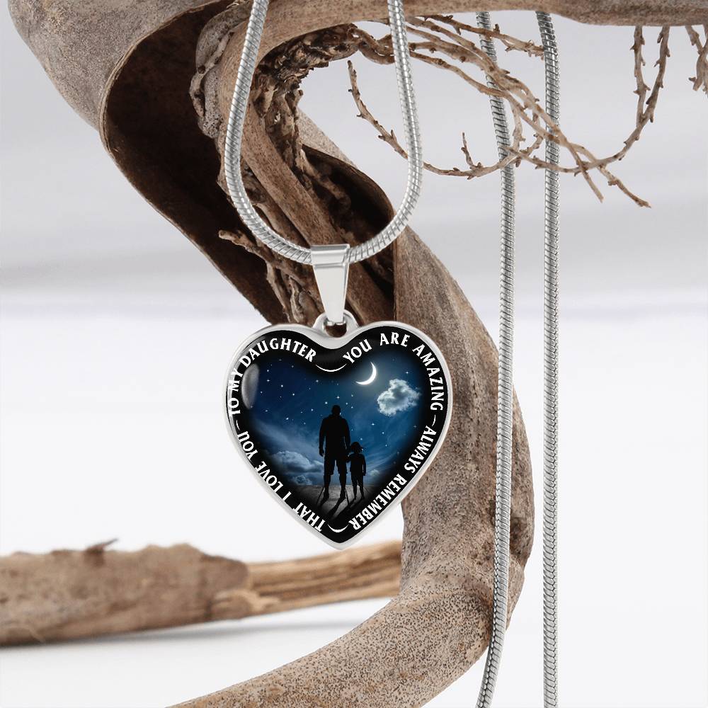 To My Daughter - You Are Amazing - Heart Necklace - PRICE INCLUDES FREE SHIPPING