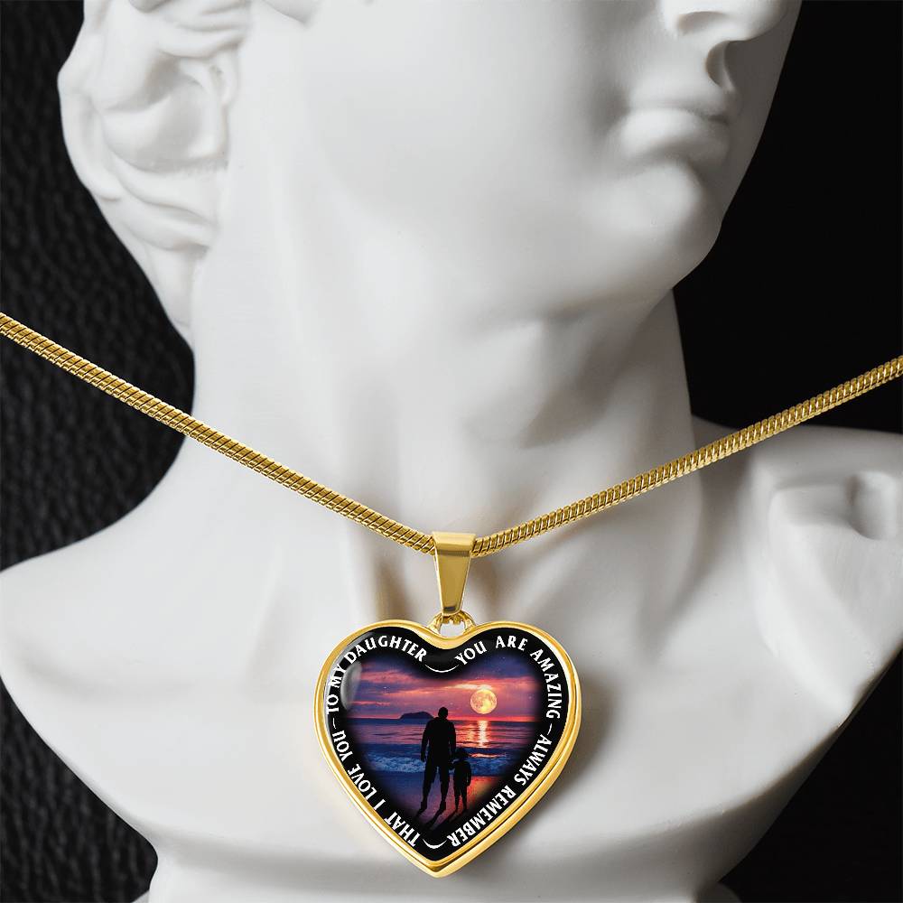To My Daughter - You Are Amazing - Heart Necklace - PRICE INCLUDES FREE SHIPPING