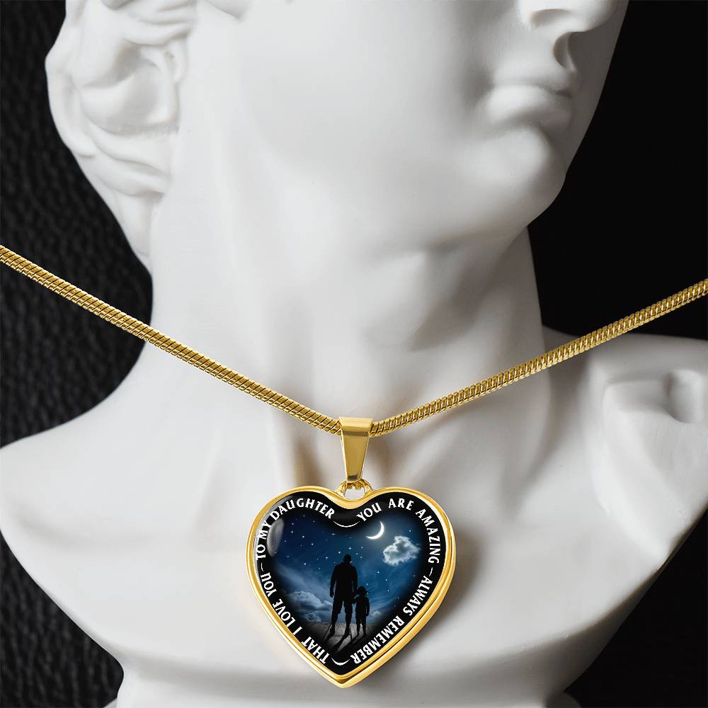 To My Daughter - You Are Amazing - Heart Necklace - PRICE INCLUDES FREE SHIPPING