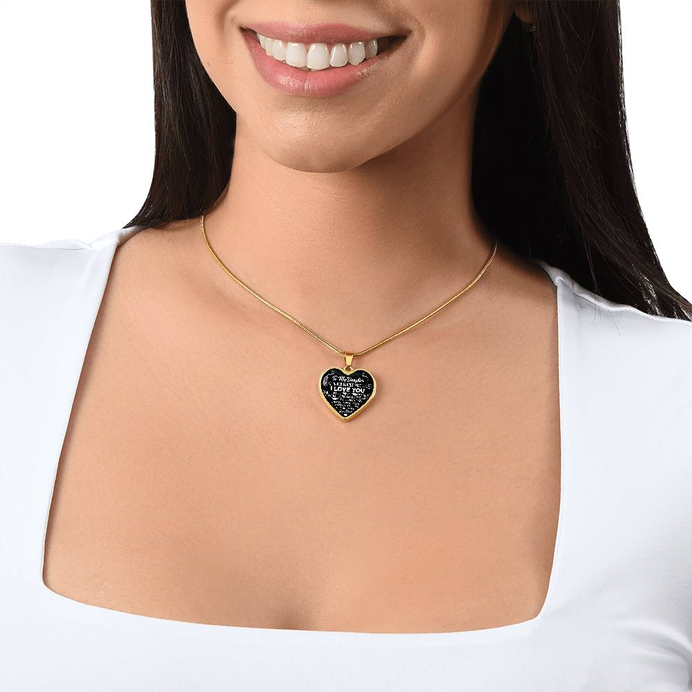 To My Daughter - Never Forget That I Love You - Heart Necklace
