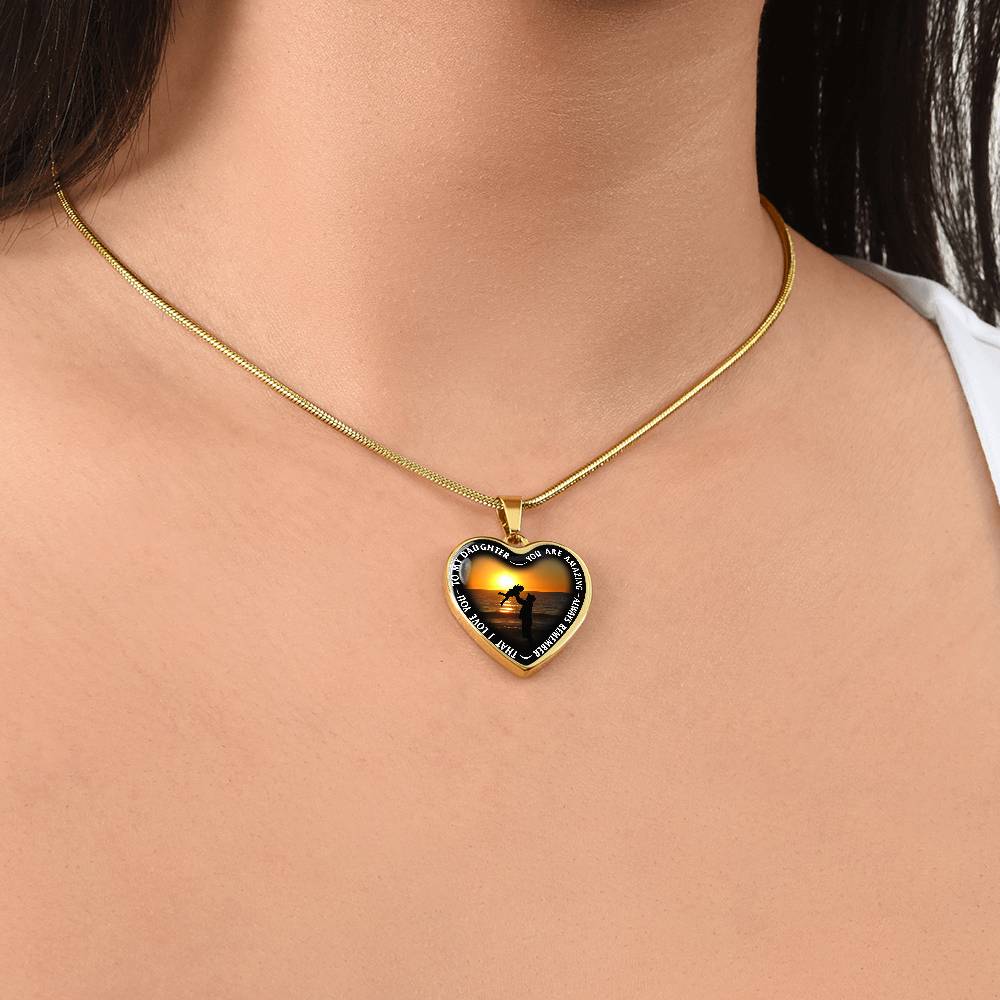 To My Daughter - You Are Amazing - Heart Necklace - PRICE INCLUDES FREE SHIPPING
