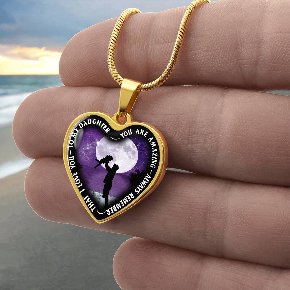 To My Daughter - You Are Amazing - Heart Necklace - PRICE INCLUDES FREE SHIPPING