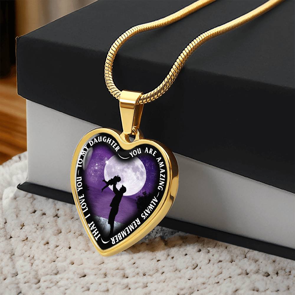 To My Daughter - You Are Amazing - Heart Necklace - PRICE INCLUDES FREE SHIPPING