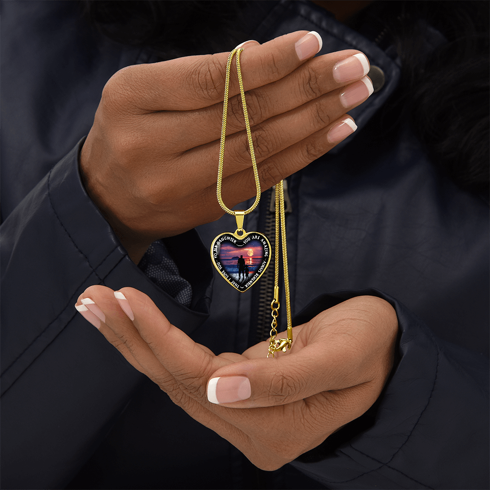To My Daughter - You Are Amazing - Heart Necklace - PRICE INCLUDES FREE SHIPPING