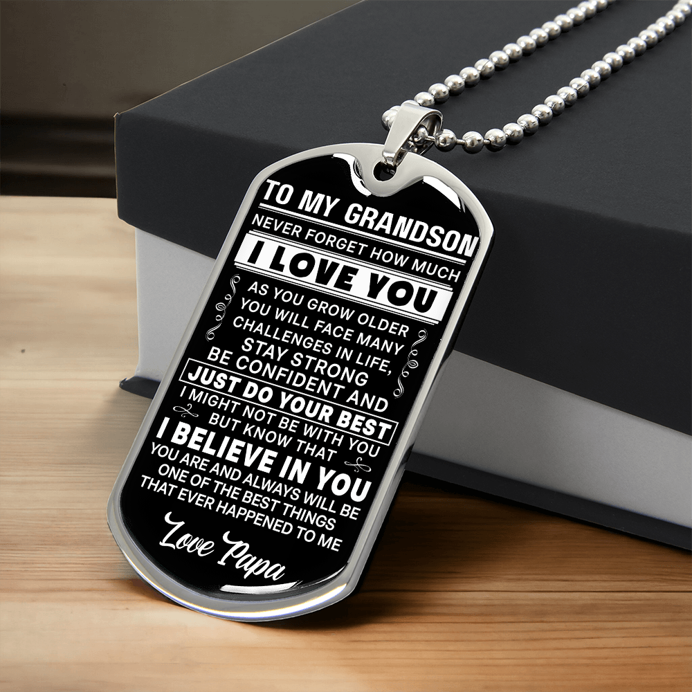 To My Grandson - Love Papa - INCLUDES FREE SHIPPING
