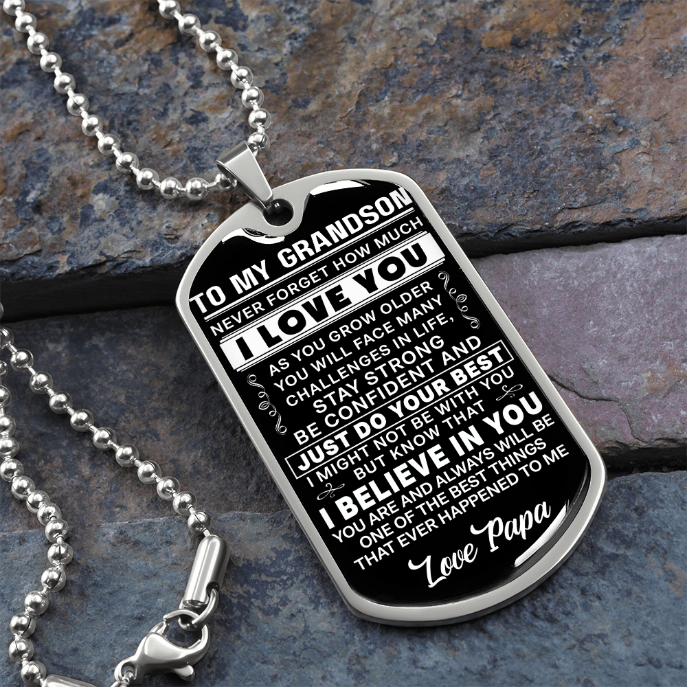 To My Grandson - Love Papa - INCLUDES FREE SHIPPING