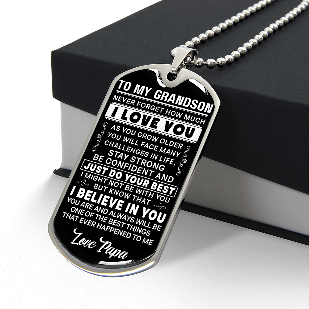 To My Grandson - Love Papa - INCLUDES FREE SHIPPING