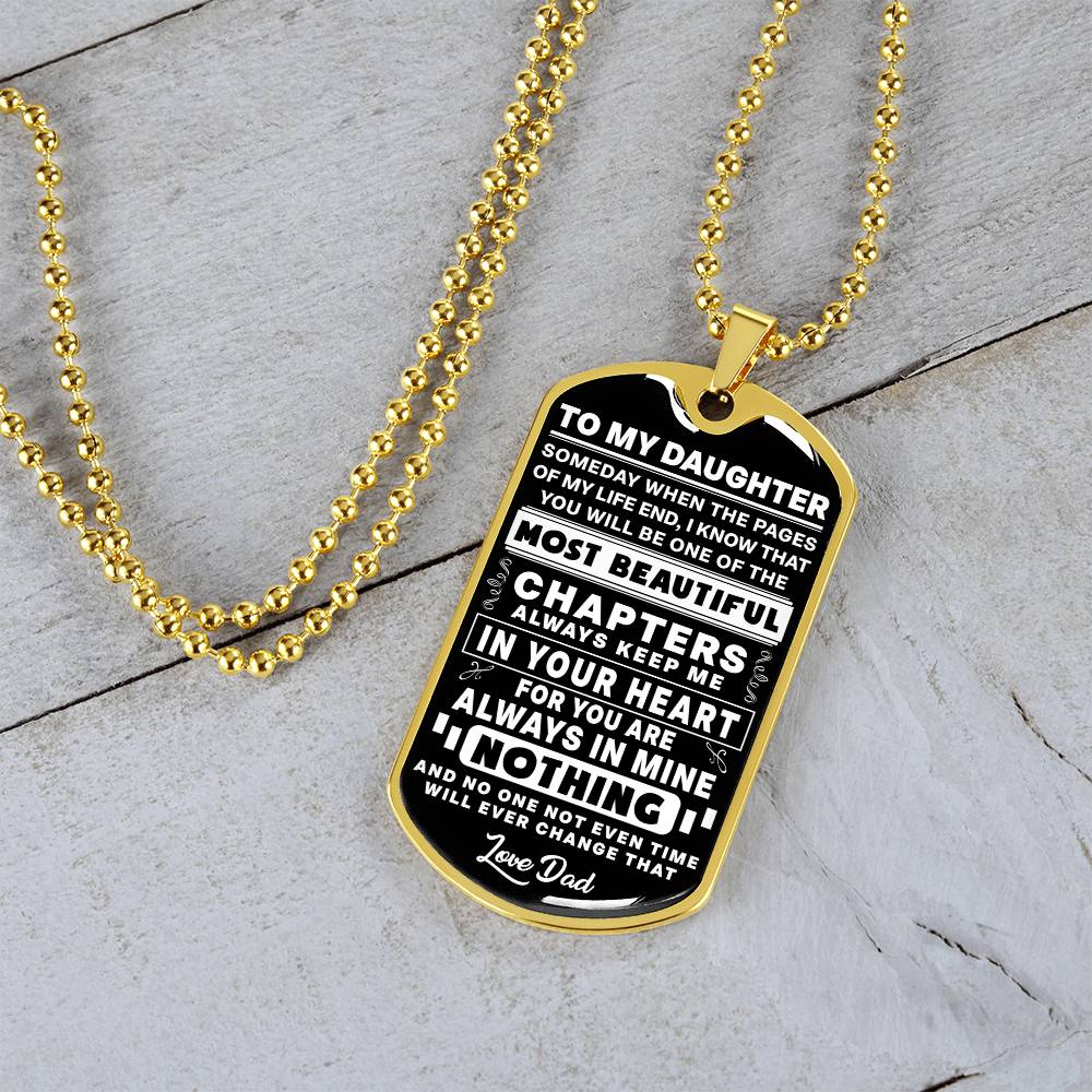 To My Daughter - Always Keep Me In Your Heart - Dog Tag Necklace