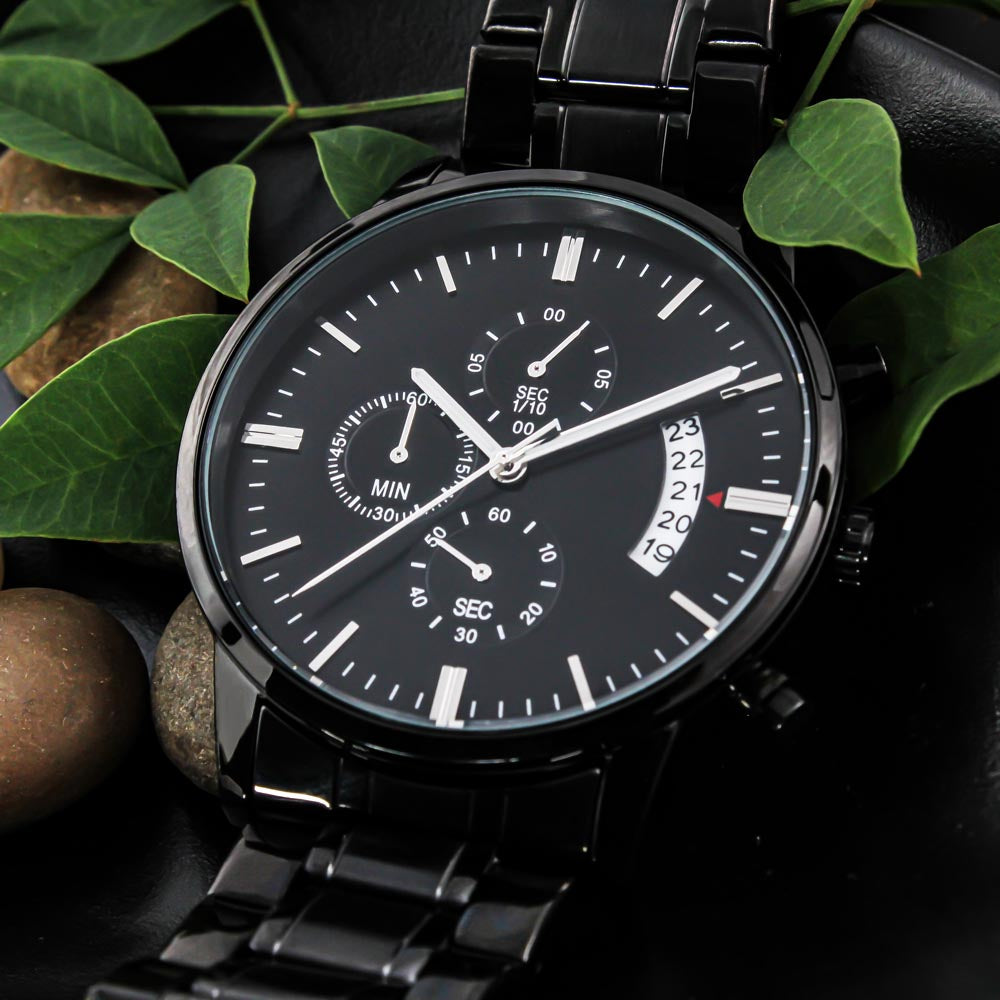 Son - Through Good Times & Bad - Black Chronograph Watch