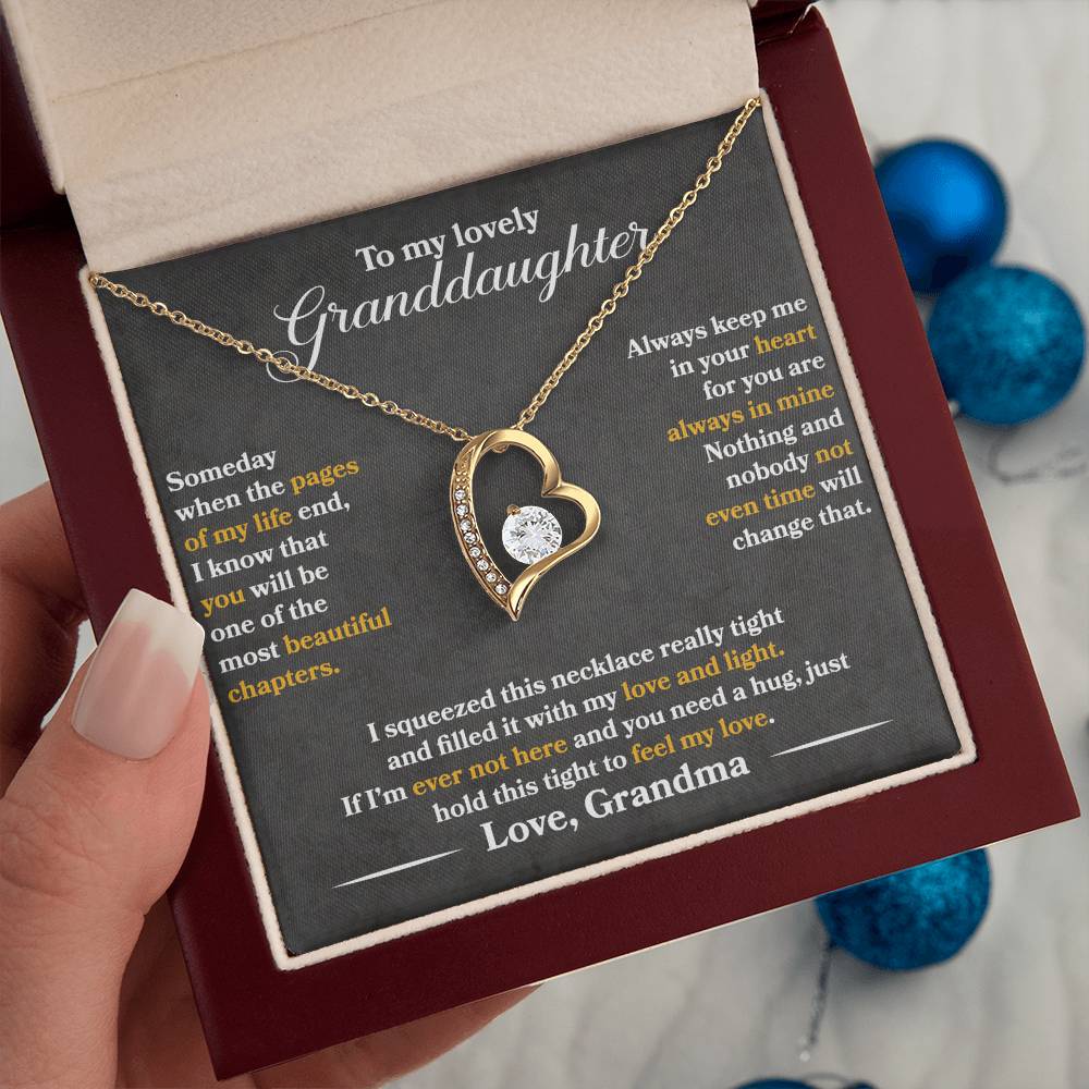 To My Daughter - Always Keep Me In Your Heart - Forever Love Necklace - Message Box