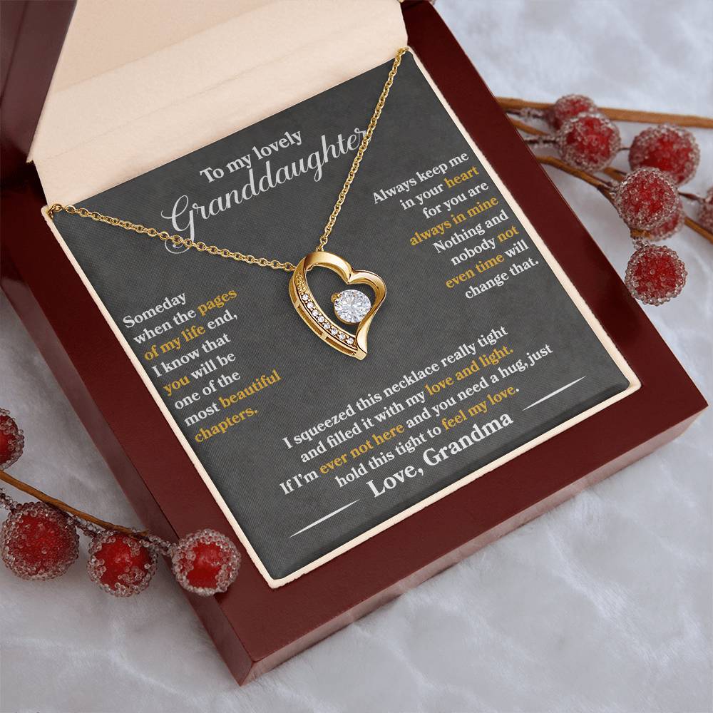 To My Daughter - Always Keep Me In Your Heart - Forever Love Necklace - Message Box