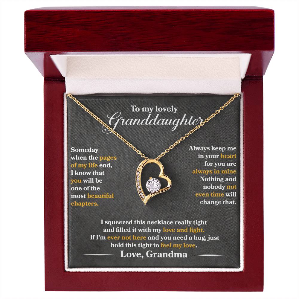 To My Daughter - Always Keep Me In Your Heart - Forever Love Necklace - Message Box