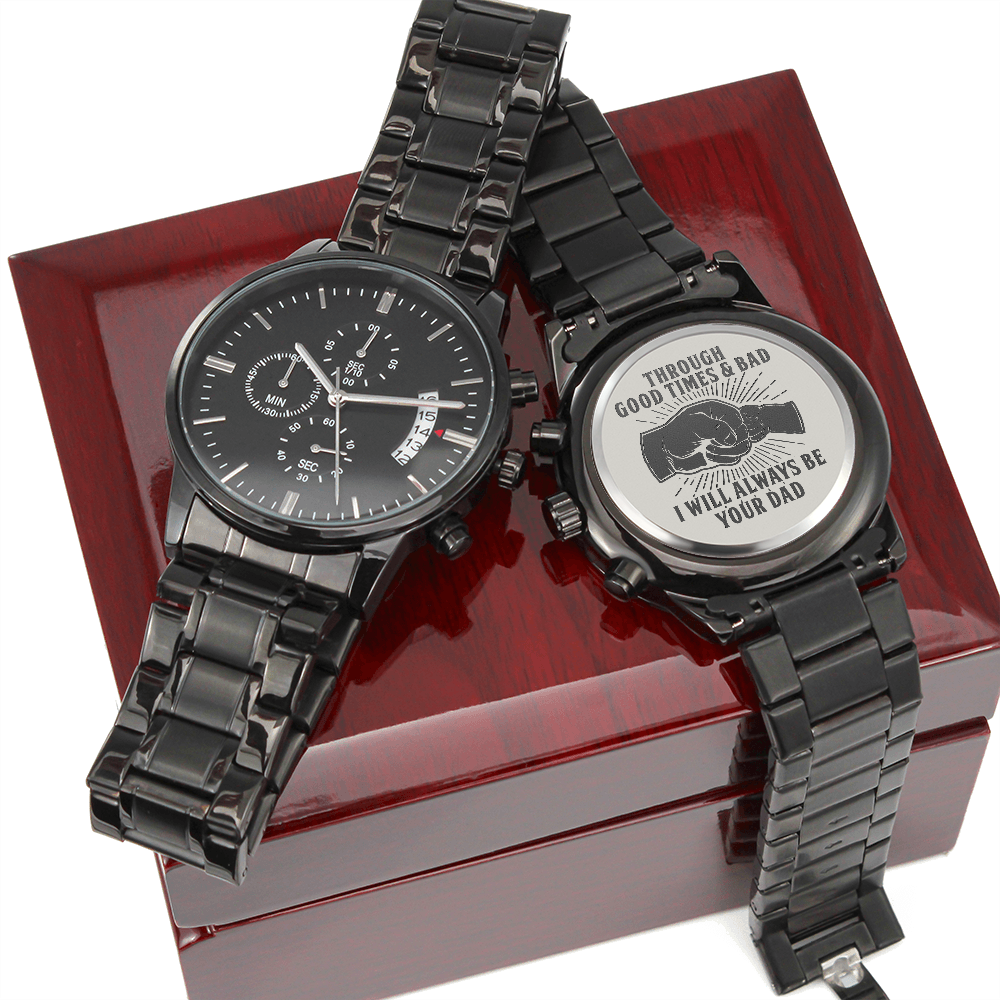 Son - Through Good Times & Bad - Black Chronograph Watch