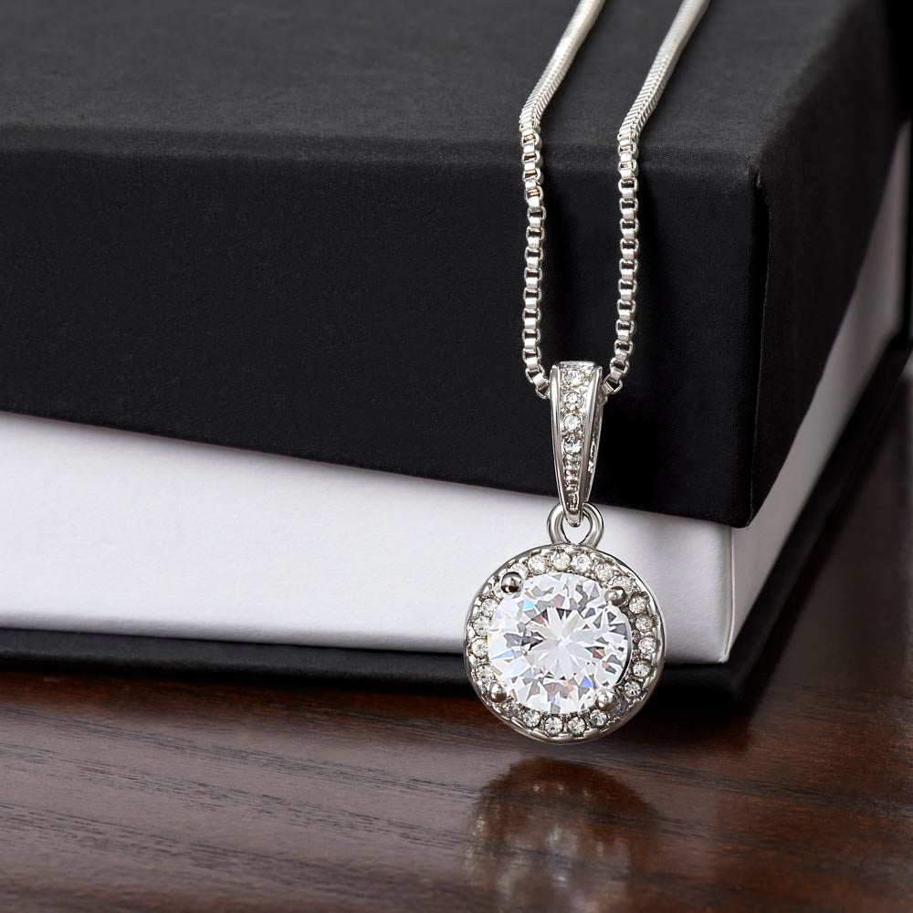 To My Granddaughter - Always Keep Me In Your Heart - Flowers Grey - Eternal Hope Necklace - Message Box