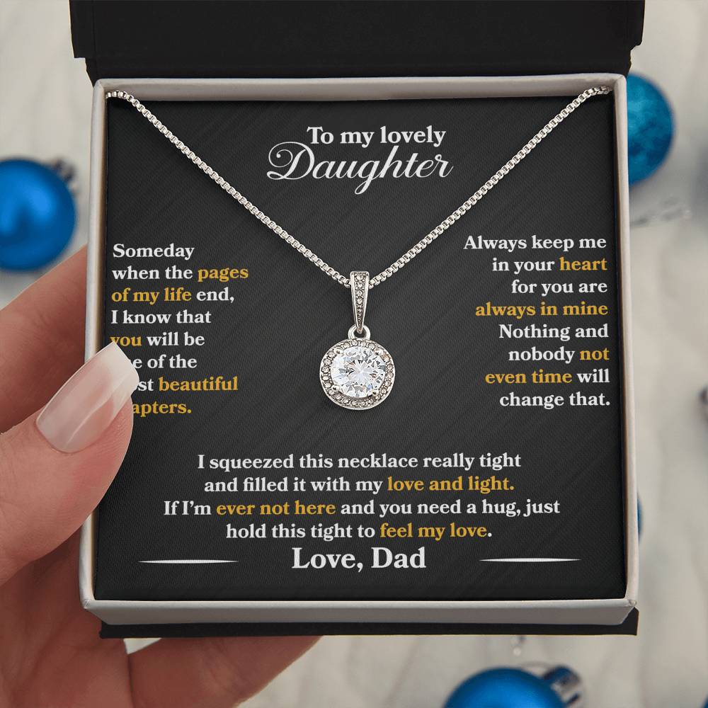 To My Daughter - Always Keep Me In Your Heart - Eternal Hope Necklace - Message Box