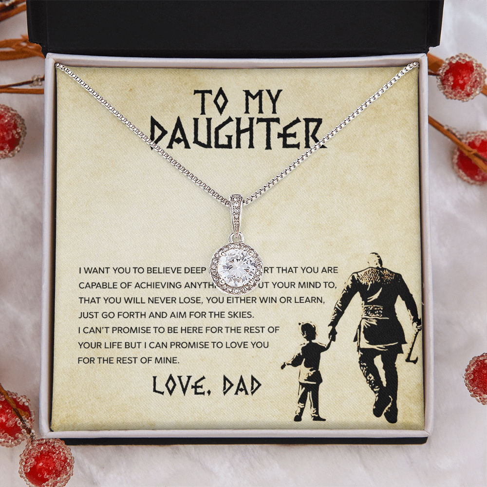 To My Daughter - You Can Achieve Anything - Eternal Hope Necklace - Message Box